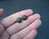 Ceramic ear posts in warm grey - zeeuws knopje- Dutch folklore