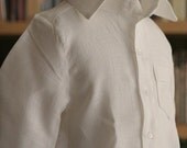 Italian linen off-white long sleeve shirt