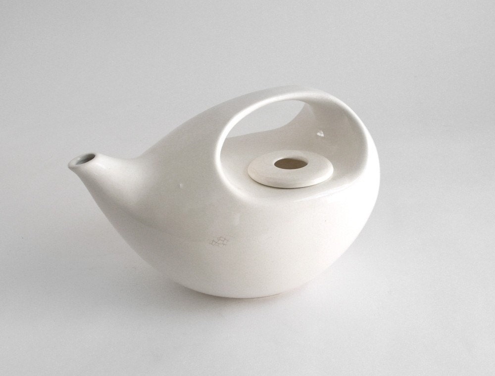 Modern White Teapot