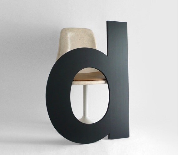 Large Wood letter D