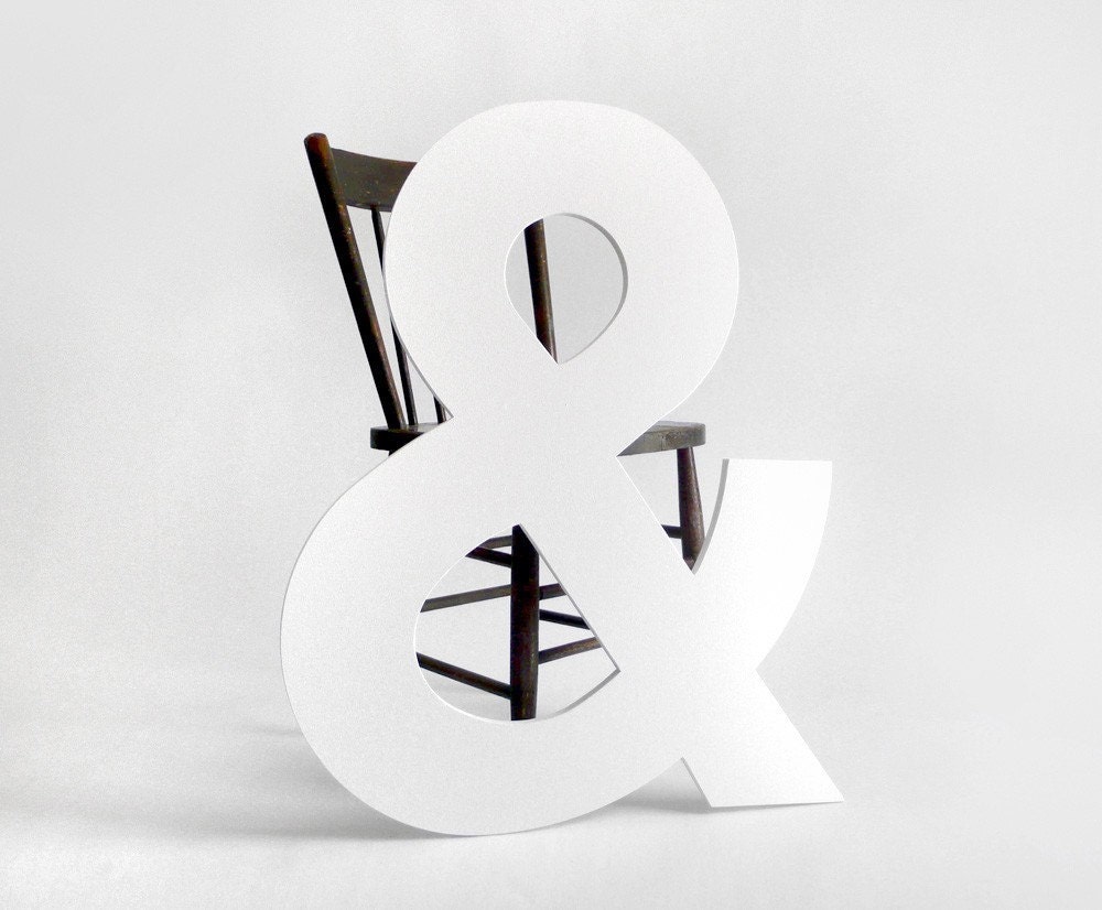 ON HOLD - Ampersand Letter - Wood, Wall Hanging, Baby Name, Nursery, Wedding, Personalized