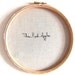 Embroidery Hoop Art - 'I love my bed' Textile Art in turquoise, green, brown - Large 10" hoop