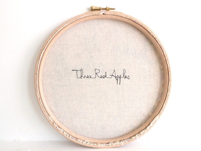 Embroidery Textile Art in a Hoop - 'Off to see the world' Renault 4 car in green & blue - 8" hoop