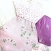 Patchwork Pillow Cover - Hexagons or Honeycomb Patchwork cushion in purple and pink 16 x 12