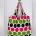 Tote Bag Ultimate - Honeysuckle Chartreuse Black Dots