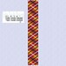 Red and Orange Plaid Peyote Pattern