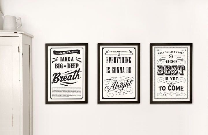 THREE VINTAGE POSTERS - 13x19