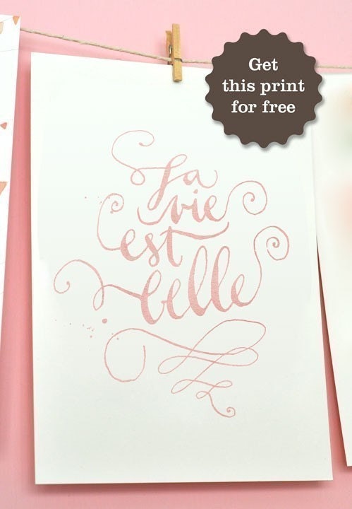 La Vie est Belle - FOR FRAMING Set of 4 prints and 1 FREE