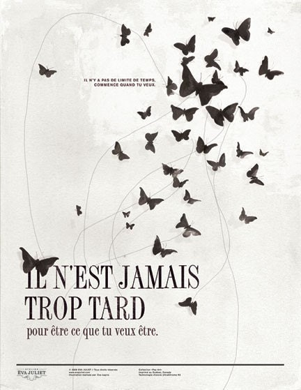 Jamais trop tard 8.5x11 -Pep Art- Collection