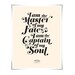 INVICTUS on cream - typography art print - 8.5 x 11 in French or English - vintage collection