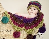 Baby Round Pom Pom Blanket Photo Prop as seen in The Smurf Movie