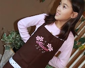 Personalized Embroidered Adult teen junior Apron FLOWERS Mom grandma teacher GIFT