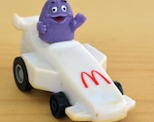 Vintage McDonalds Grimace Race Car Happy Meal Toy