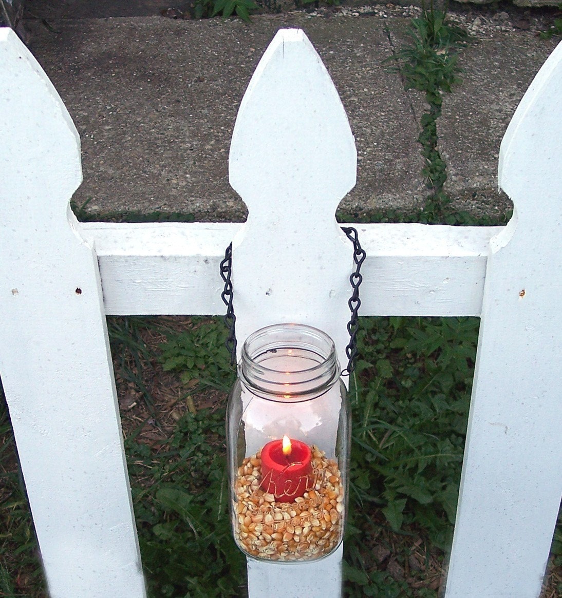 Mason Jar Lanterns or lights (set of 4), clear hanging jars for wedding decor