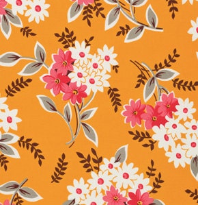 Flea Market Fancy by Denyse Schmidt - 1 Yard Bouquet in Red / Yellow