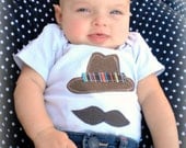 SPY short sleeved Onesie/Shirt....hat with mustache