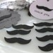 150 Tiny Black Mustache Die Cut Confetti 1 Inch