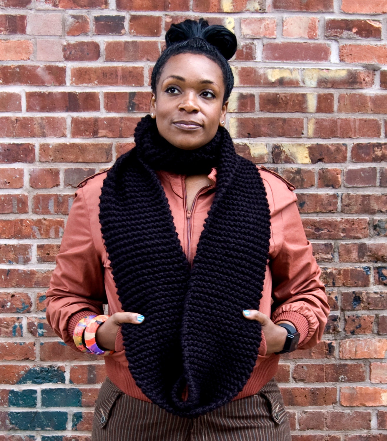 Black Infinity Scarf