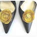 Mustard Satin Flower Shoe Clips for Women and Girls