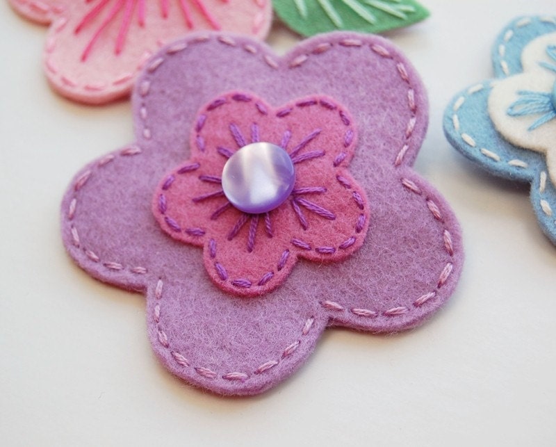 Pastel Blossoms Hair Clip Set