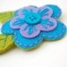 Purple and Turquoise Blossom Hair Clip
