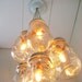 Pretty Pastels Mason Jar Chandelier - Mason Jar Light - Handcrafted UpCycled BootsNGus Hanging Pendant Lighting Fixture