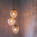 Cascading Autumns Acorns Crystal Clear Pressed Glass Chandelier - UpCycled Hanging Pendant Lighting Fixture - Rustic BootsNGus Lamp Design