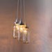Summertime Charm Mason Jar Chandelier - Three Ball Mason Jar Hanging Pendant Chandelier Cluster Light - UpCycled BootsNGus Lighting Fixture
