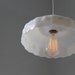 Cloud - Upcycled Vintage Anchor Hocking Fire King White Milk Glass Fruit Bowl Hanging Pendant Light - OOAK BootsNGus Lamp Lighting Fixture