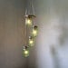 Green Day - Mason Jar Chandelier - Spiral Cascading Waterfall Hanging Mason Jar Lighting Fixture - Upcycled BootsNGus Lamp Design