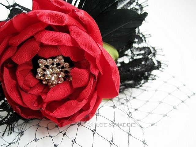 BLYTHE velvet wrapped handmade headband, Vintage inspired, boudoir, holidays, special occasions
