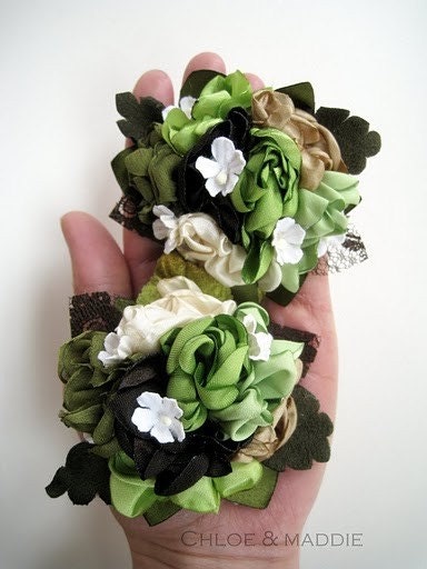 LETA Handmade earthy floral bouquet shoe clips, weddings, special occasions