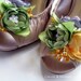 CHERISE handmade fabric floral bouquet shoe clips for weddings, special occasions, gifts for her