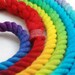 14 ft. Double Jump Rope Skipping Rope, Hand-Spliced and Dyed, Multi-Colored