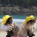 Little Miss Sunshine sun bonnet and party collar for dogs and cats