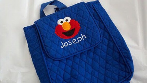 personalized elmo backpack