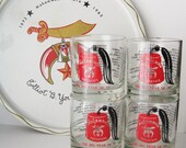 Masonic Shriners Bar Glasses and Drink Tray