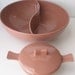 Melmac Divided Bowl and Sugar Bowl in Milk Chocolate