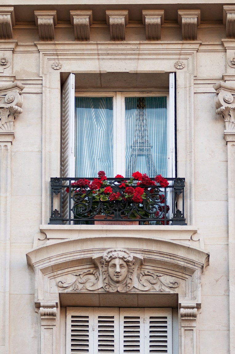 Paris Photo - Paris Reflections - Fine art travel photograph, Paris, France, Window, Eiffel Tower, urban architecture, decor