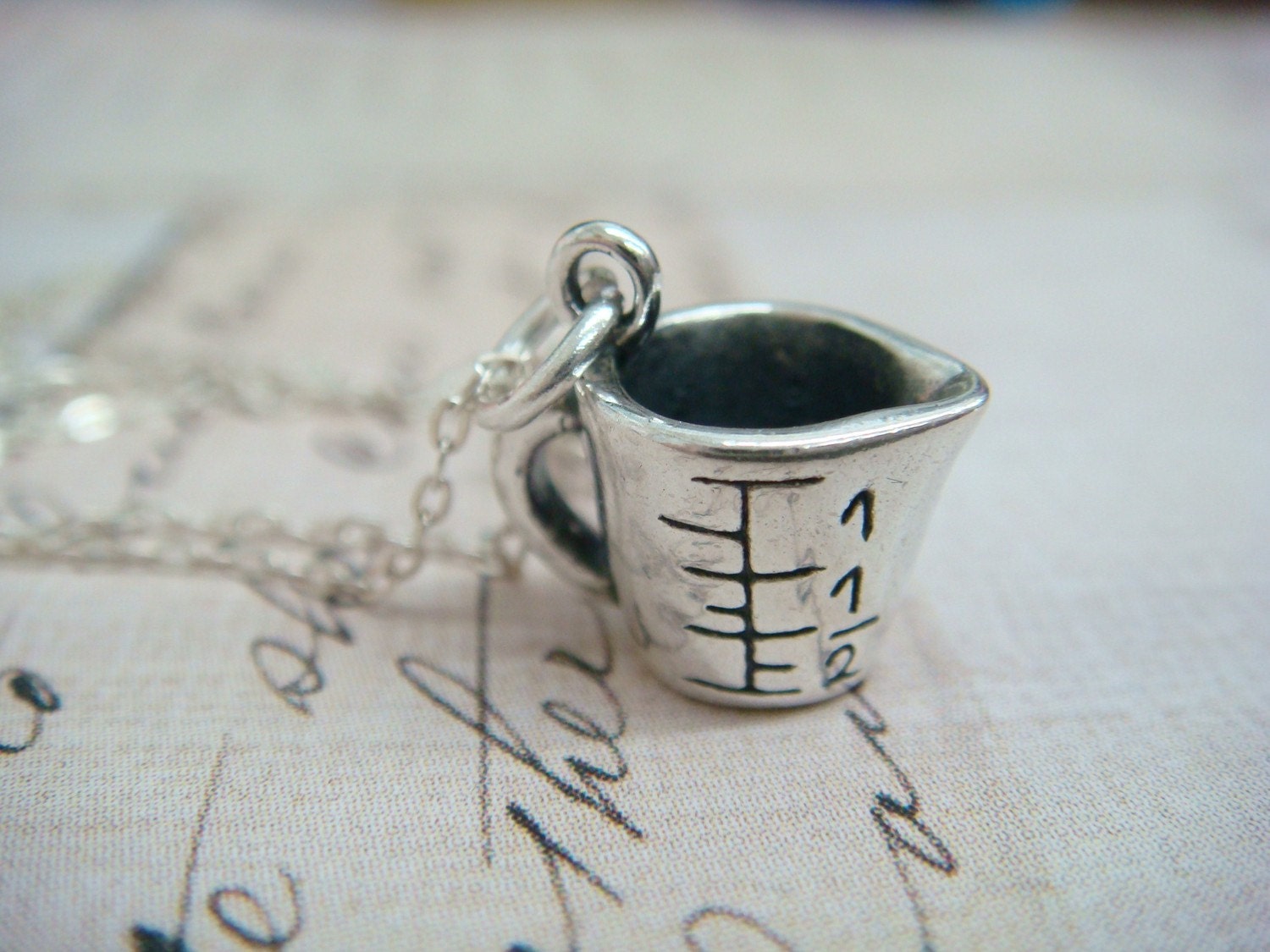 MEASURING CUP (2-sided) - Sterling Silver Charm