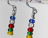 Prayer Flag Beaded Earrings