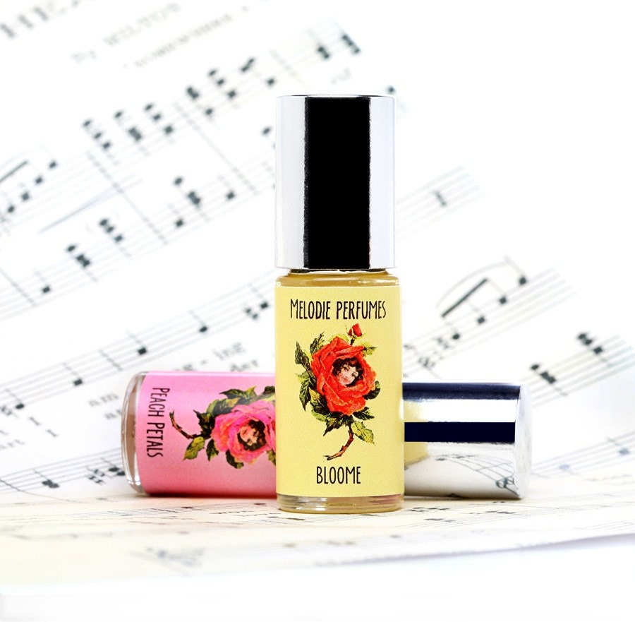 BLOOME tm Perfume Oil Roll On French Country Florals MELODIE PERFUMES with Natural Orange Essential Oil