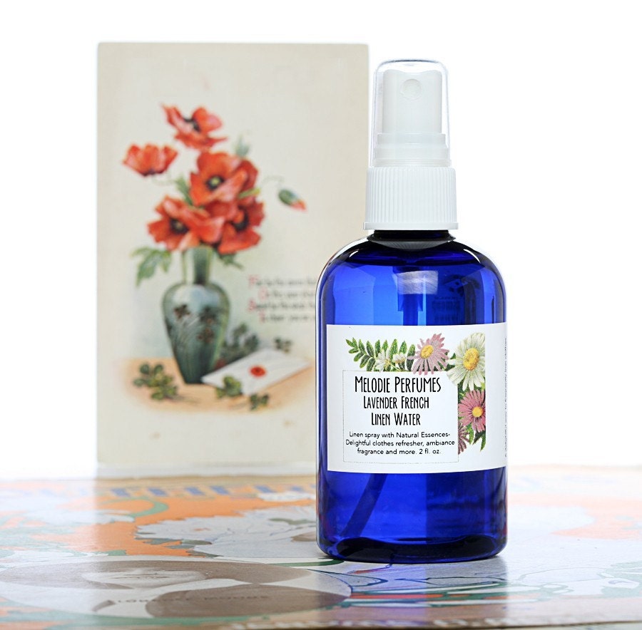 LAVENDER FRENCH Perfume Linen Spray Euro Elegance Melodie perfumes Essential oils A Perfect Hostess Gift shabby chic cottage charm