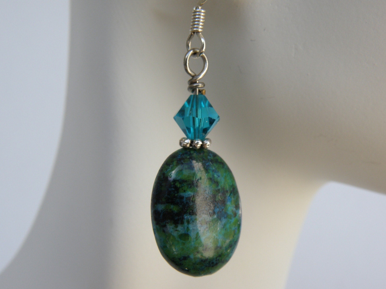 Ella - Azurite Chrysocolla Earrings