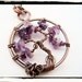 025 Purple Amethyst Sled Tree of Life Pendant Antique Copper no Chain