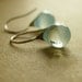 Teardrop earrings -  glass and sterling silver