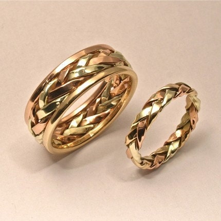 Braided Ring, in multiple gold strands, for the bride