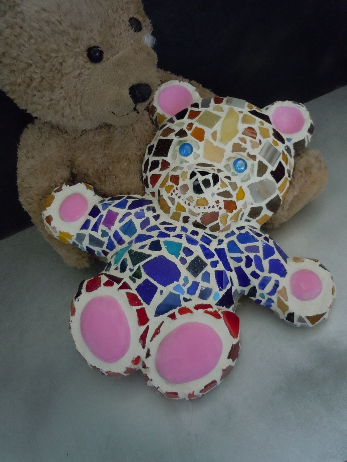 TEDDY BLUE EYES - The Mosaic Teddy Bear