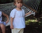 Hand Smocked Peasant blouse and bloomers size 2