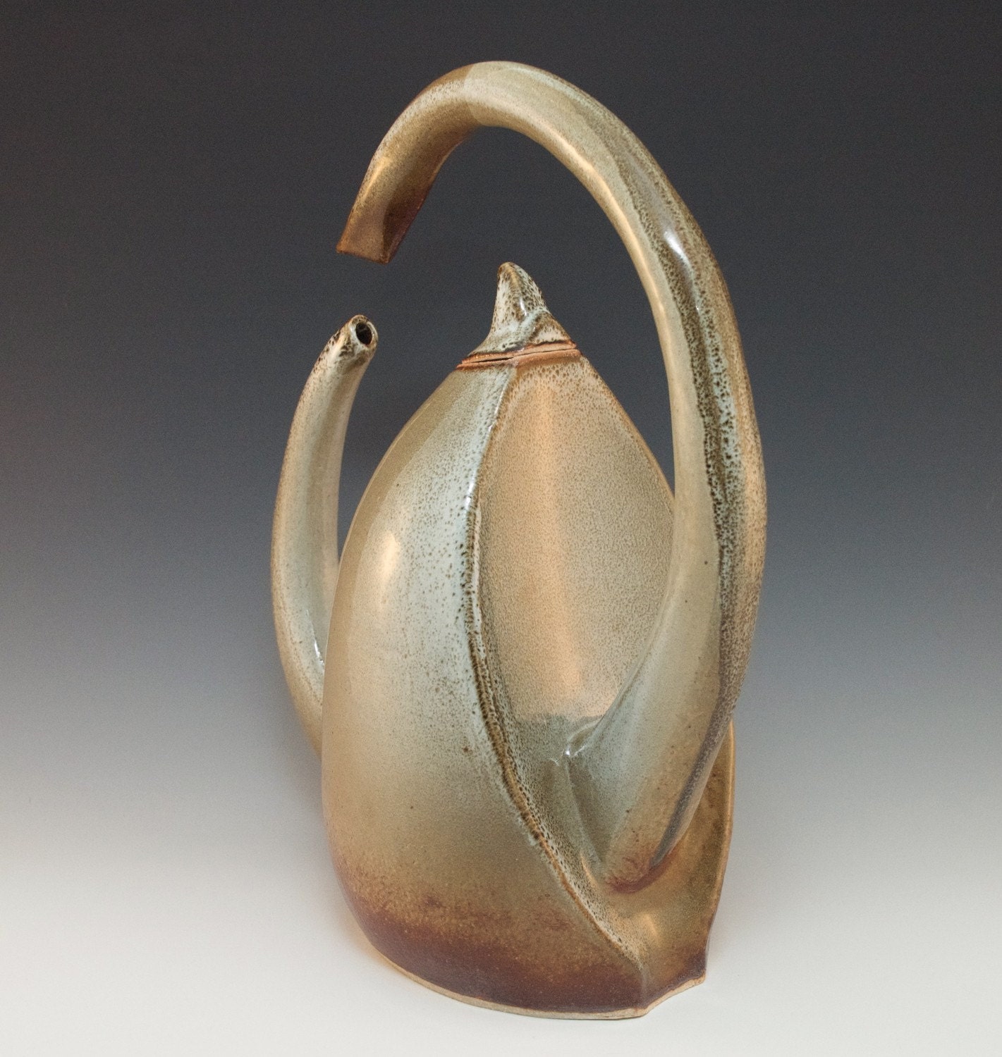 Faux Wood Fired Scorpion King Ceramic Teapot by Julie's Atelier